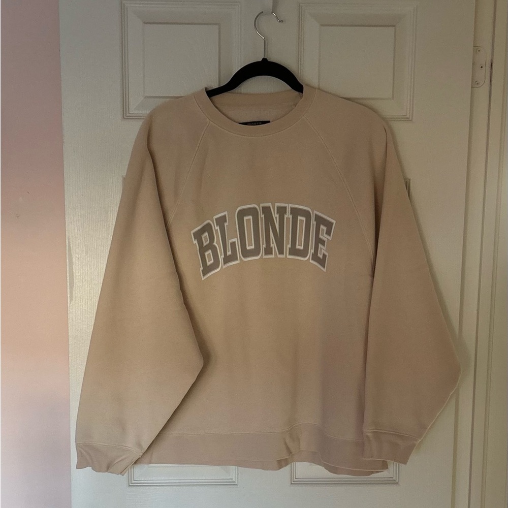 Brunette the Label "Blonde" Not Your Boyfriend's Crew Sweatshirt